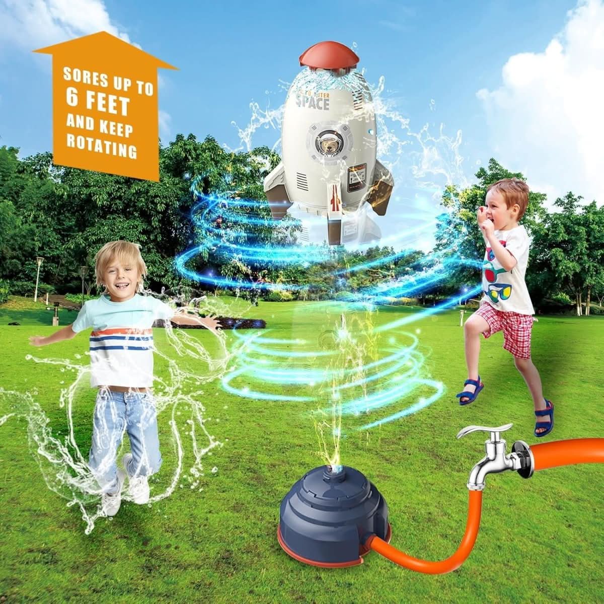 AquaTwirl - Splashing Water Toy for Endless Garden Fun
