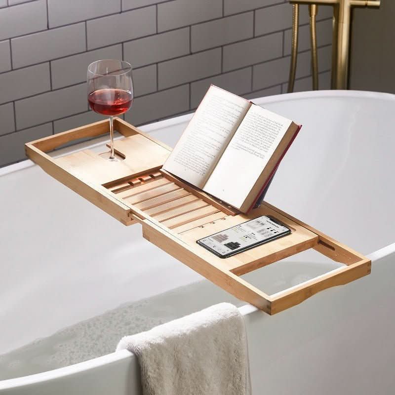 Bamboo Bathtub Tray - Luxe Haven Essentials
