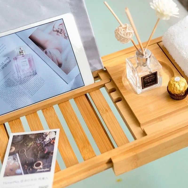 Bamboo Bathtub Tray - Luxe Haven Essentials