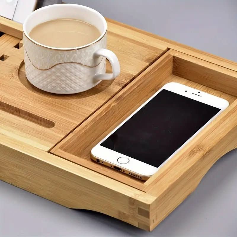 Bamboo Bathtub Tray - Luxe Haven Essentials