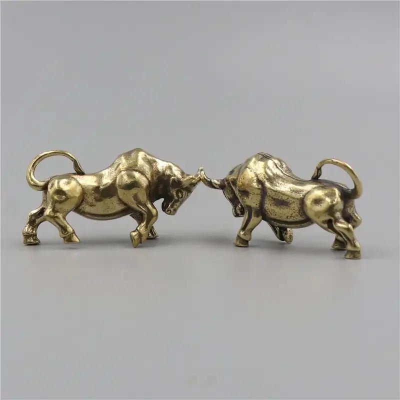 Brass Bull Sculpture - LuxeCraft Home Accents