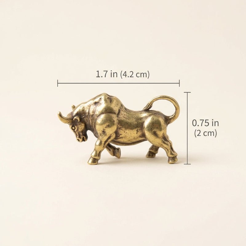 Brass Bull Sculpture - LuxeCraft Home Accents