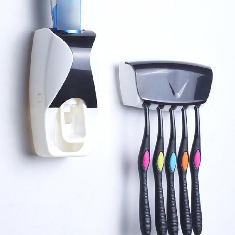 Automatic Toothpaste Dispenser with Toothbrush Holder Set - LuxeBath