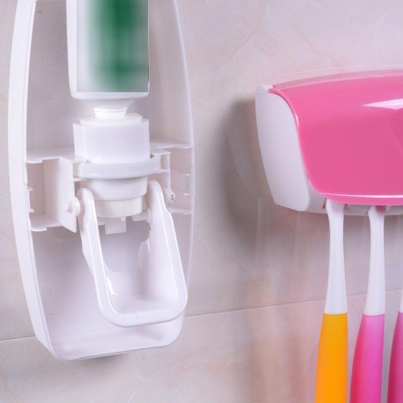 Automatic Toothpaste Dispenser with Toothbrush Holder Set - LuxeBath