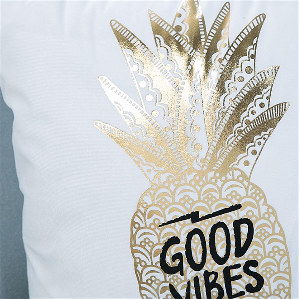Gold Printed Pillow Cover - LuxeNest Decor