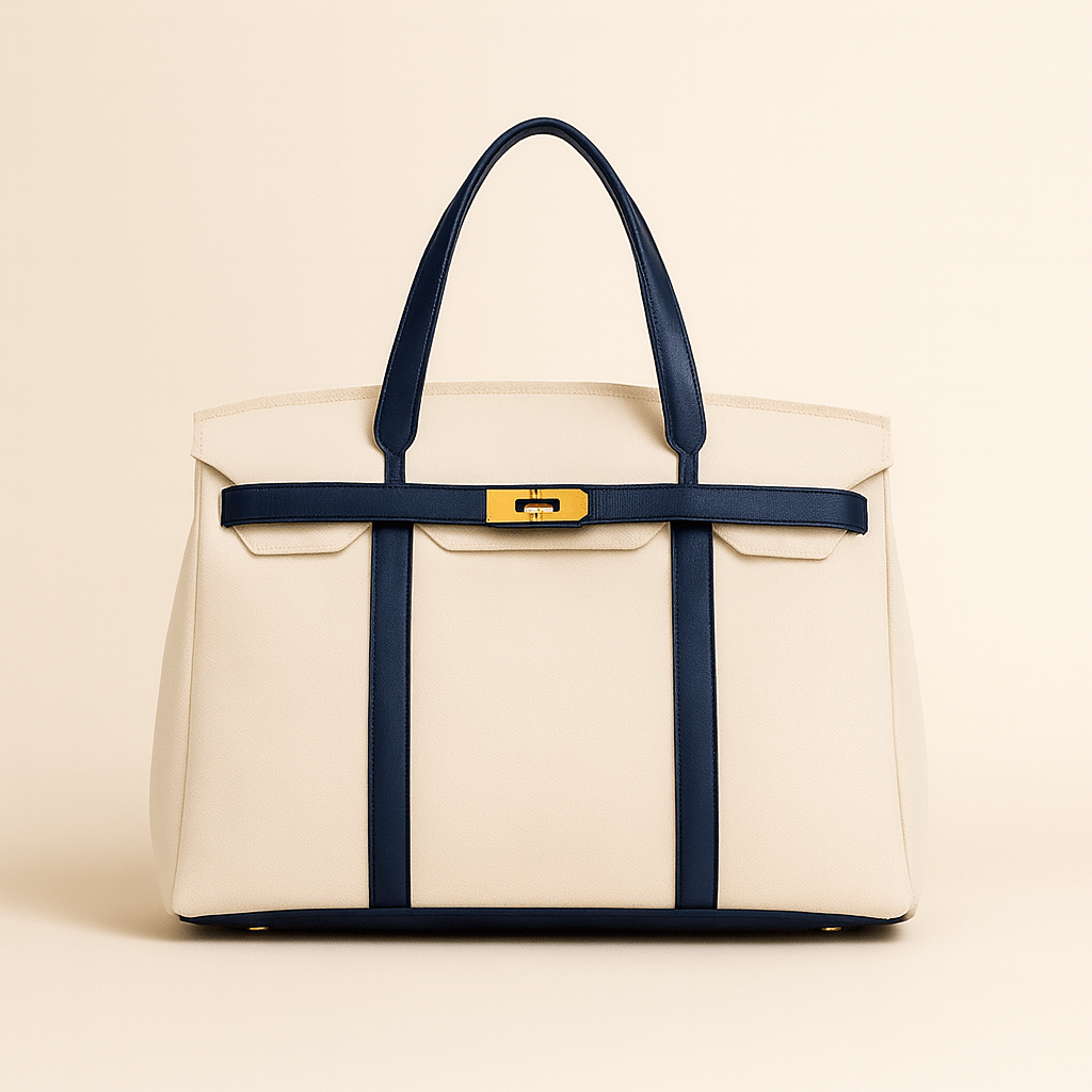 Canvas Tote Bag - LuxeCraft with Stylish Steel Accents