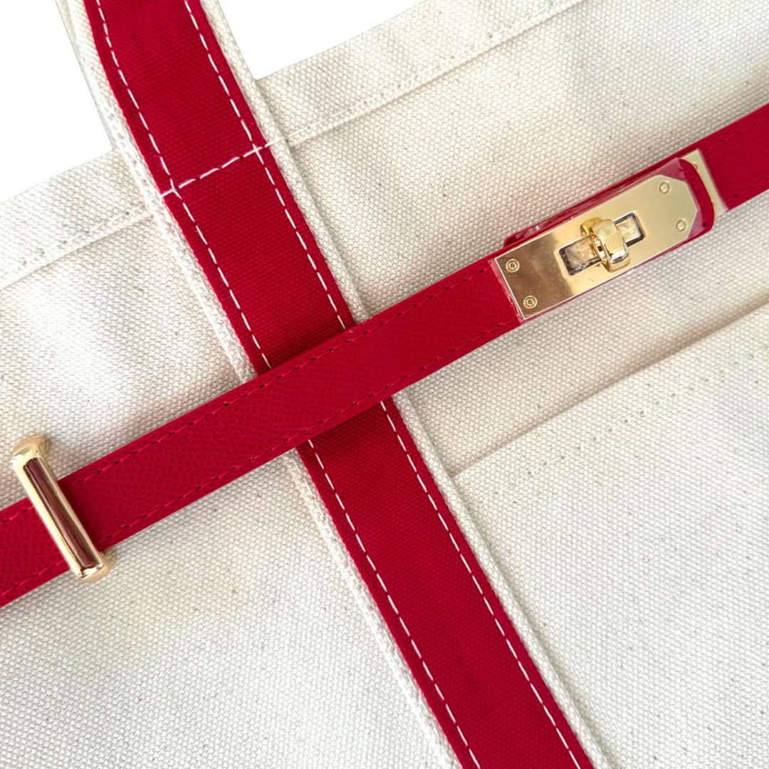 Canvas Tote Bag - LuxeCraft with Stylish Steel Accents
