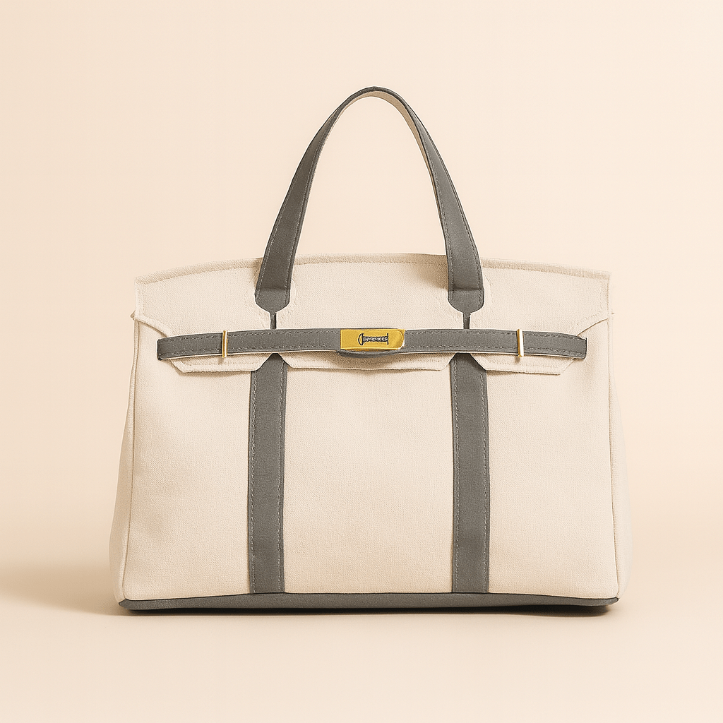 Canvas Tote Bag - LuxeCraft with Stylish Steel Accents