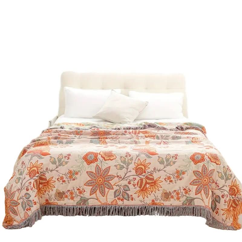 Boho Chic Cotton Throw Blanket - Luxe Living