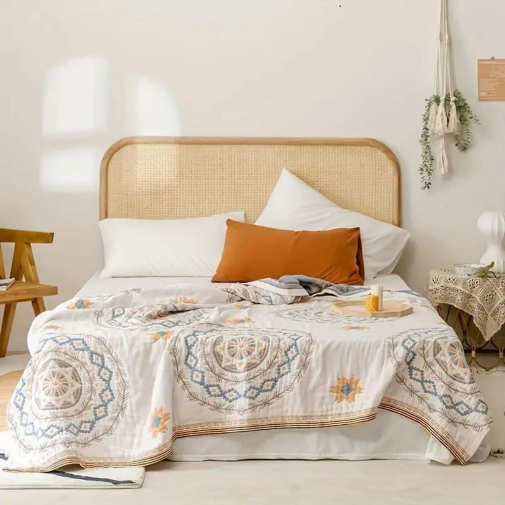Mandala Cotton Blanket - LuxeNest Essentials