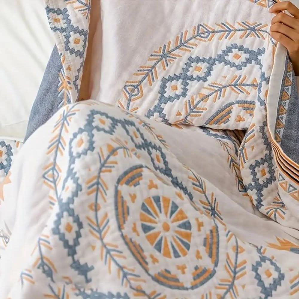 Mandala Cotton Blanket - LuxeNest Essentials