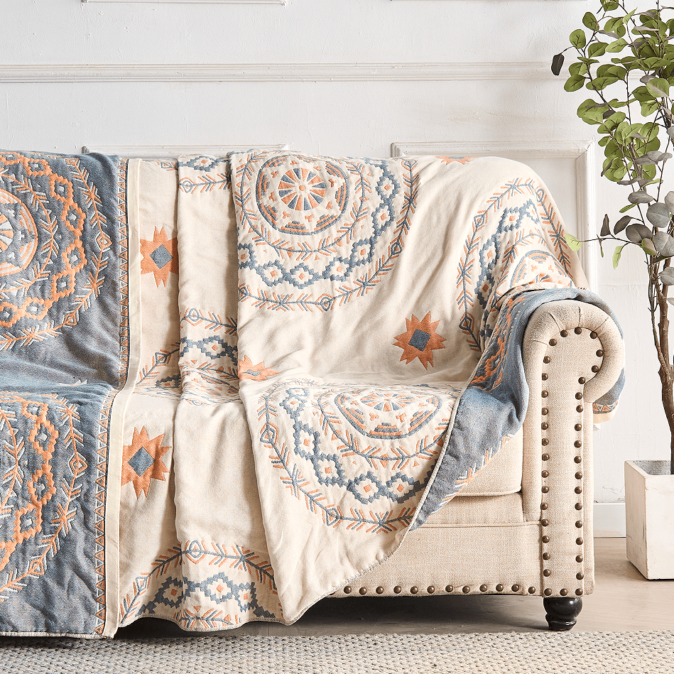 Mandala Cotton Blanket - LuxeNest Essentials