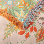 Cotton Reversible Blanket - LuxeBoho Weave with Jacquard Design