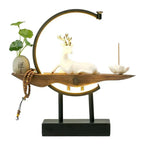 Serene White Deer Incense Lamps – TranquilGlow