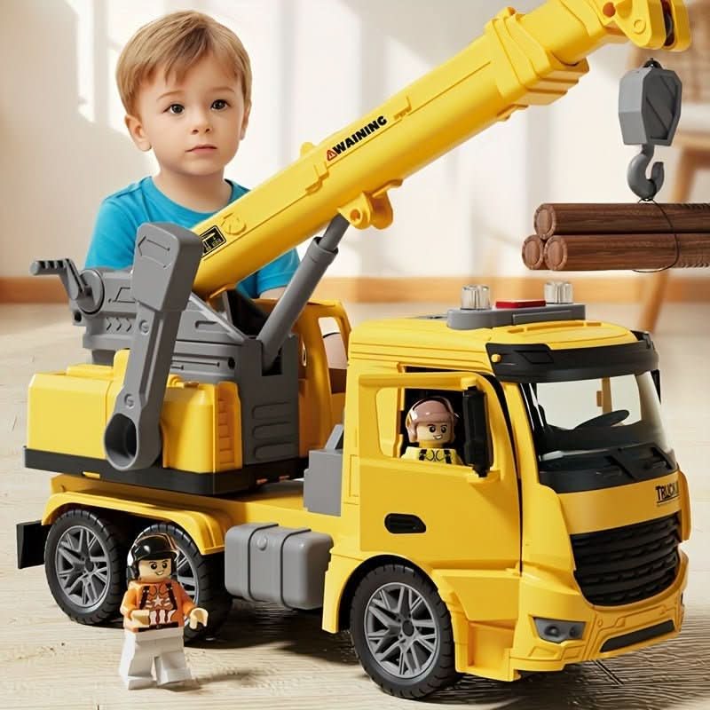 Crane Truck Toy with Light and Sound - PlayCraft Toys