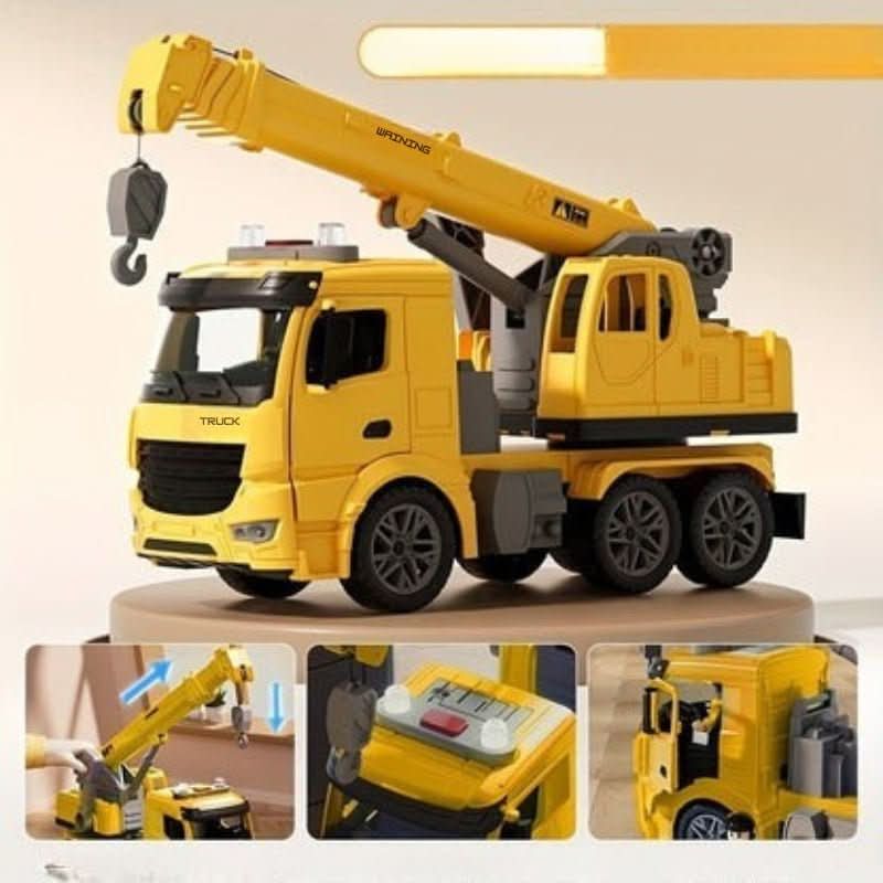 Crane Truck Toy with Light and Sound - PlayCraft Toys
