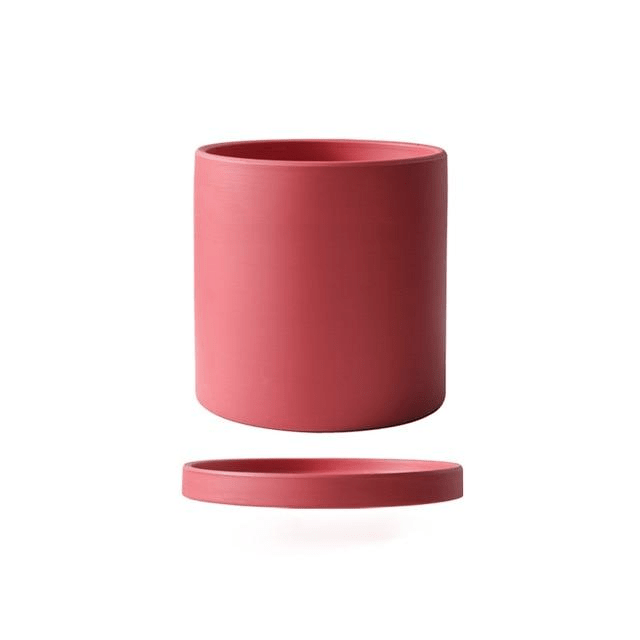 Ceramic Flower Pot with Drainage Saucer - LuxePlanters