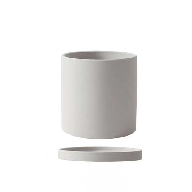 Ceramic Flower Pot with Drainage Saucer - LuxePlanters