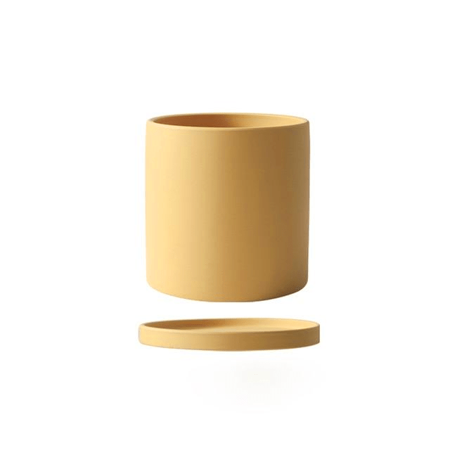 Ceramic Flower Pot with Drainage Saucer - LuxePlanters