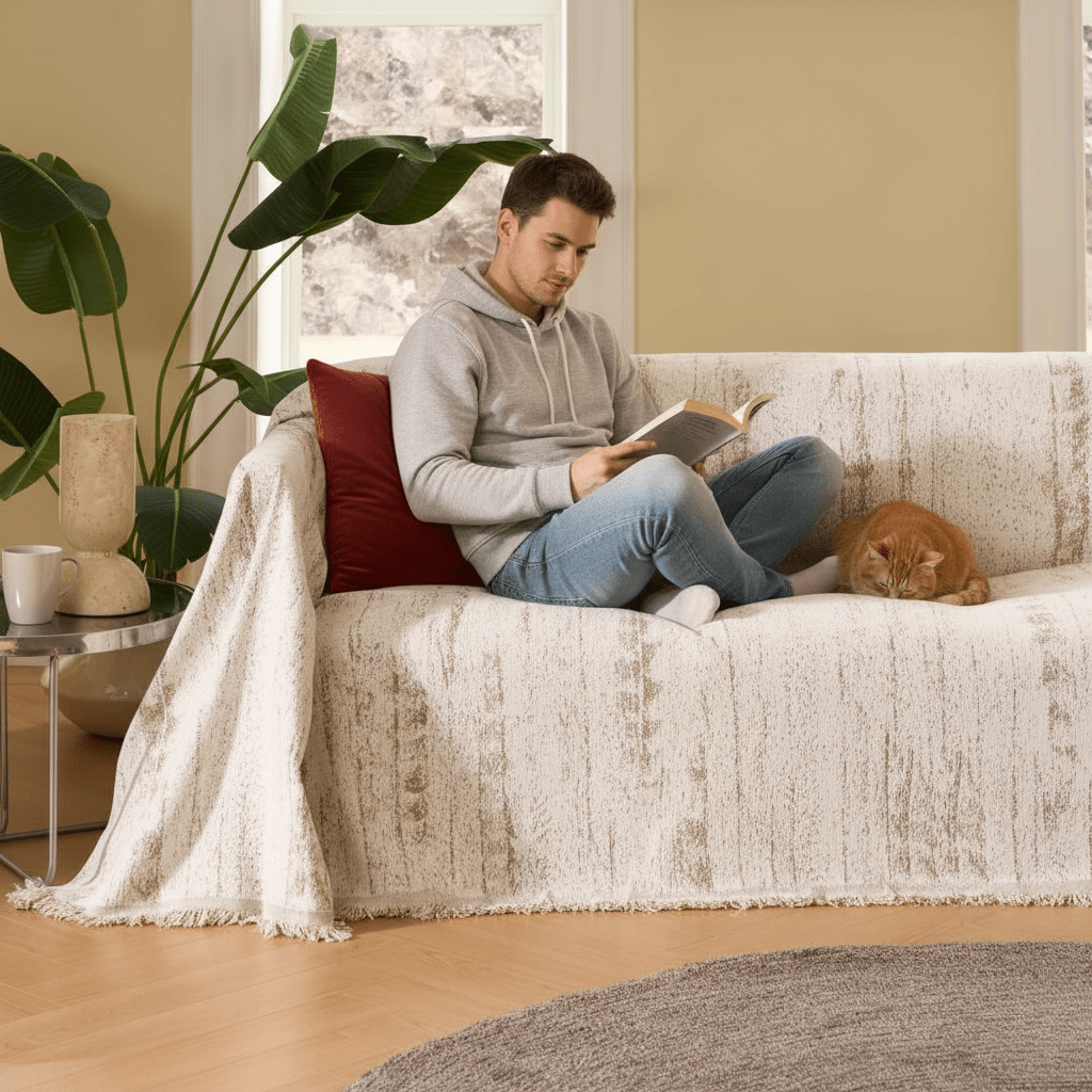Chic Chenille Sofa Cover - LuxeNest Designs