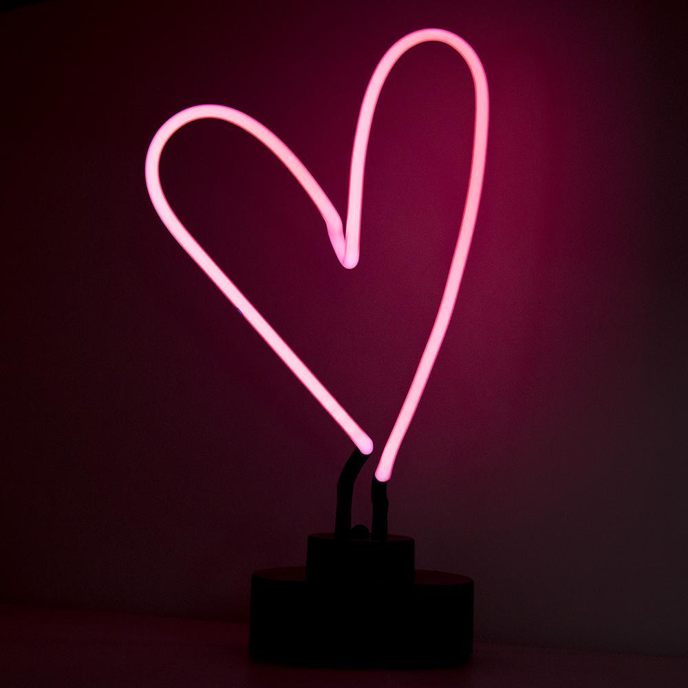 Heart Neon Sign Table Lamp - Luminous Glow Designs