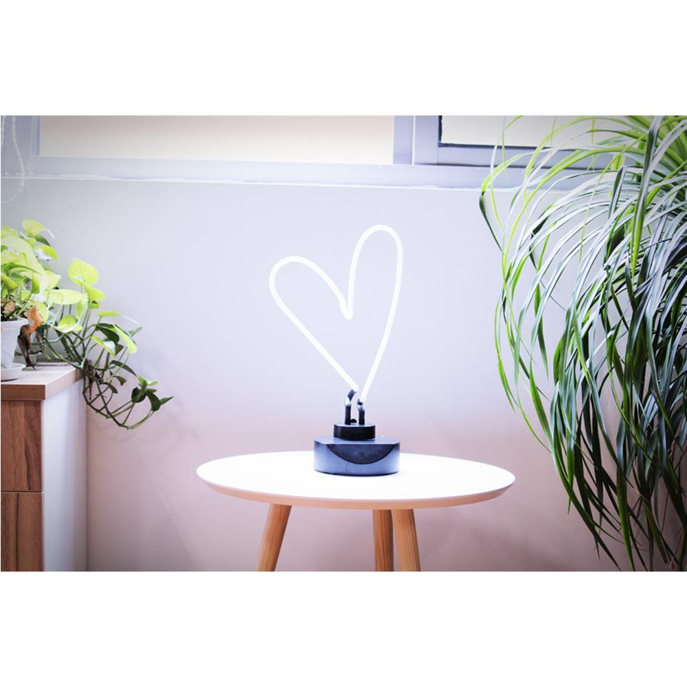 Heart Neon Sign Table Lamp - Luminous Glow Designs