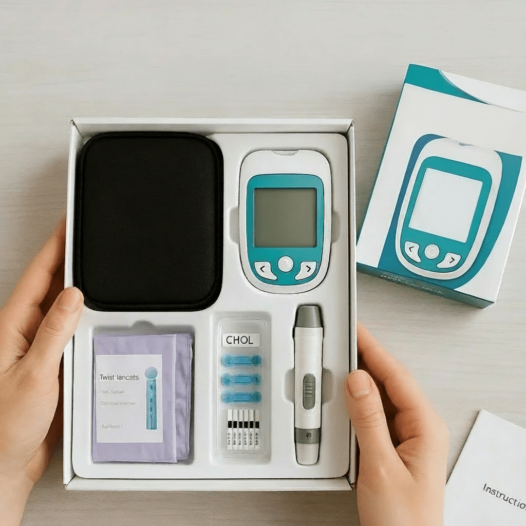 Cholesterol Analyzer - HealthPro Compact Tester with Fast Results