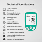 Cholesterol Analyzer - HealthPro Compact Tester with Fast Results