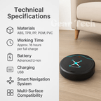 SmartClean Robot - Advanced Vacuum & Mop for Effortless Floors