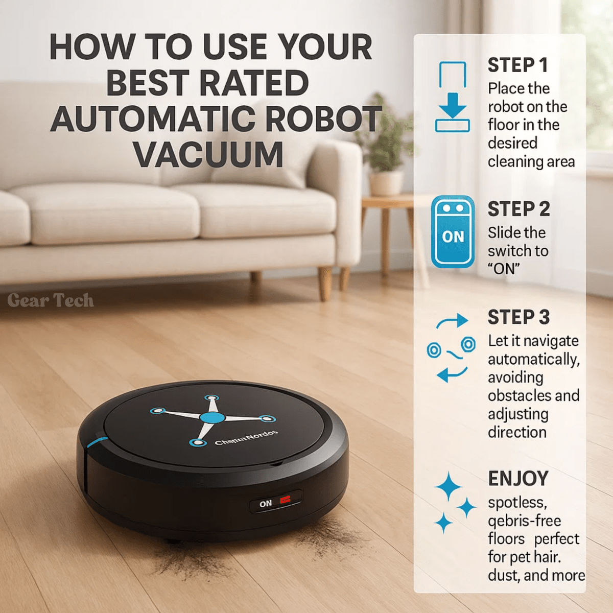 SmartClean Robot - Advanced Vacuum & Mop for Effortless Floors