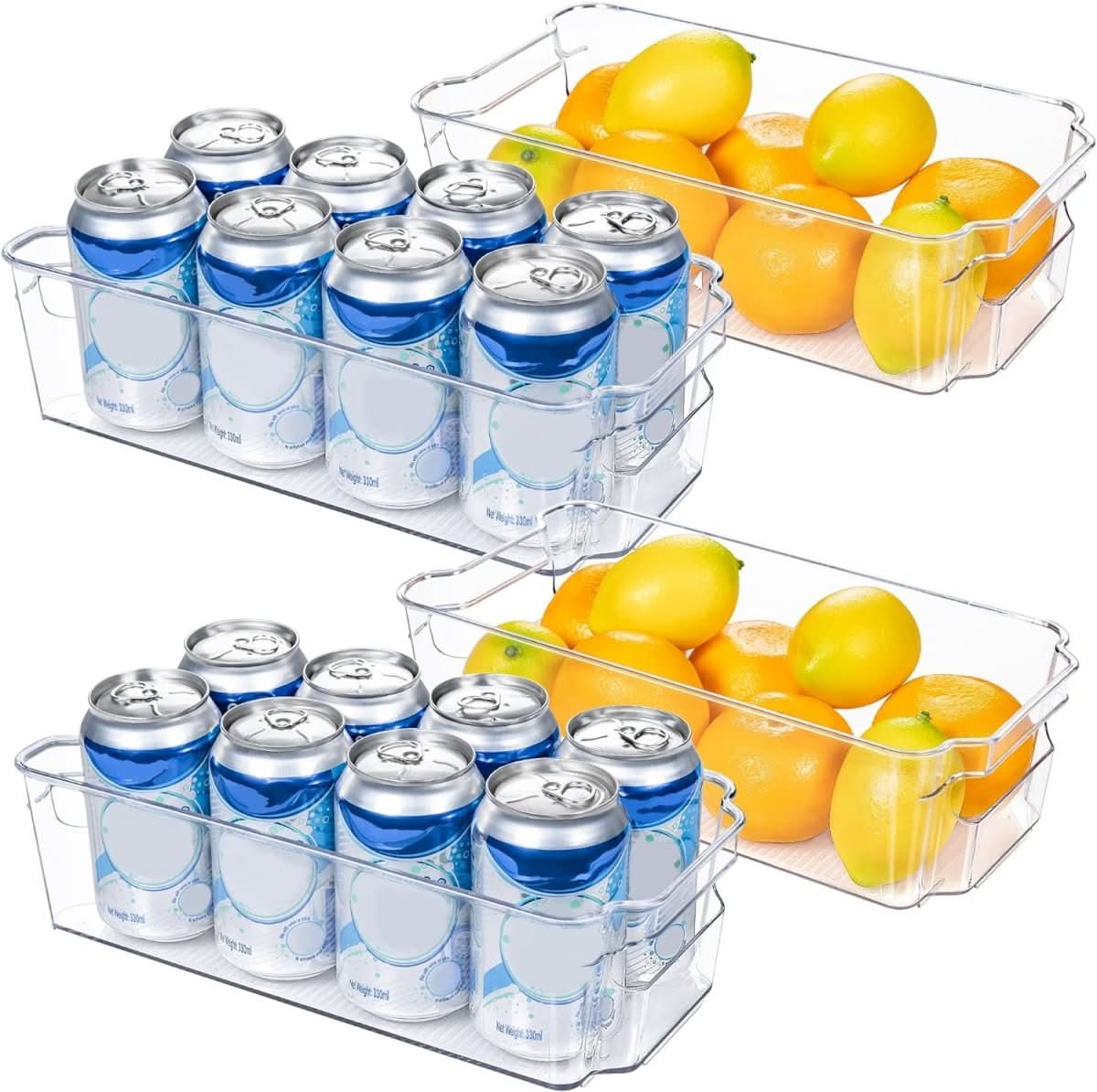 ClearStack - Transparent Kitchen Storage Boxes for Organized Refrigerators