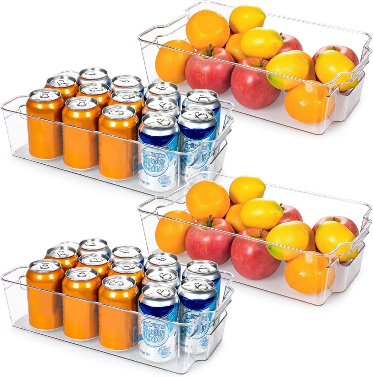ClearStack - Transparent Kitchen Storage Boxes for Organized Refrigerators