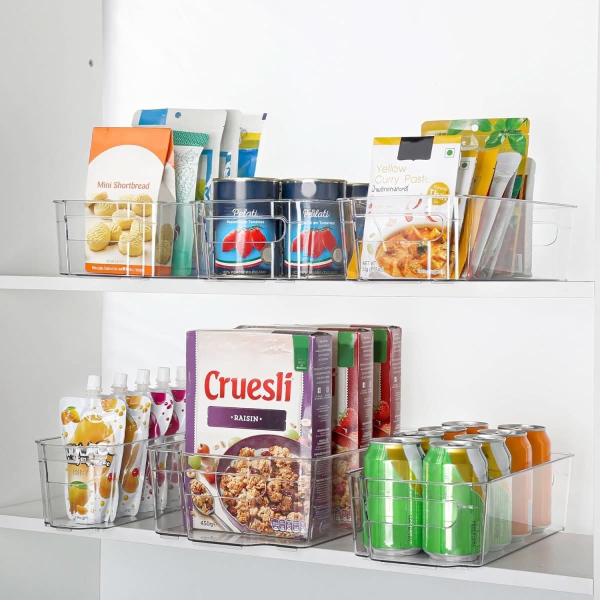 ClearStack - Transparent Kitchen Storage Boxes for Organized Refrigerators