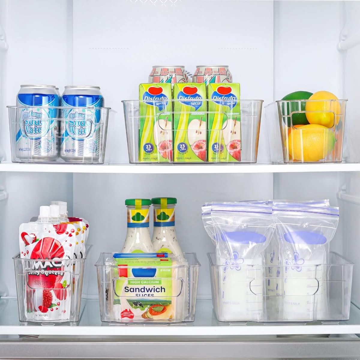 ClearStack - Transparent Kitchen Storage Boxes for Organized Refrigerators