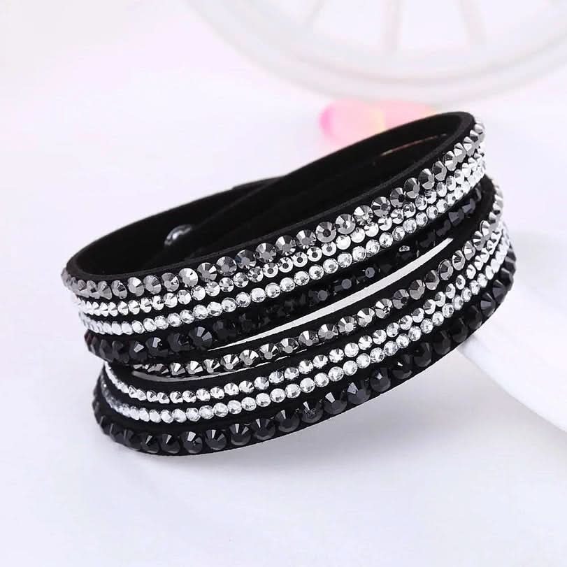 Crystal Wrap Bracelet - Luxe Elegance by GemAura