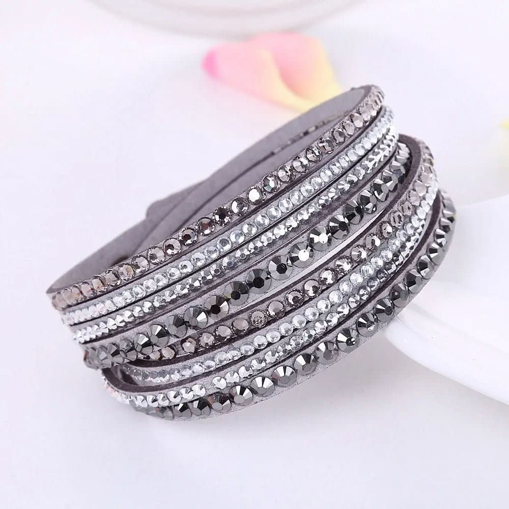 Crystal Wrap Bracelet - Luxe Elegance by GemAura