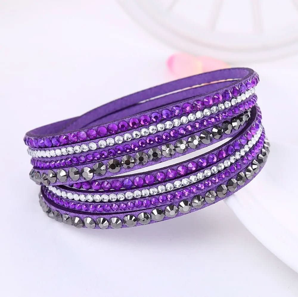 Crystal Wrap Bracelet - Luxe Elegance by GemAura