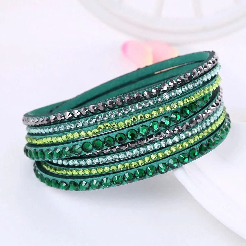 Crystal Wrap Bracelet - Luxe Elegance by GemAura