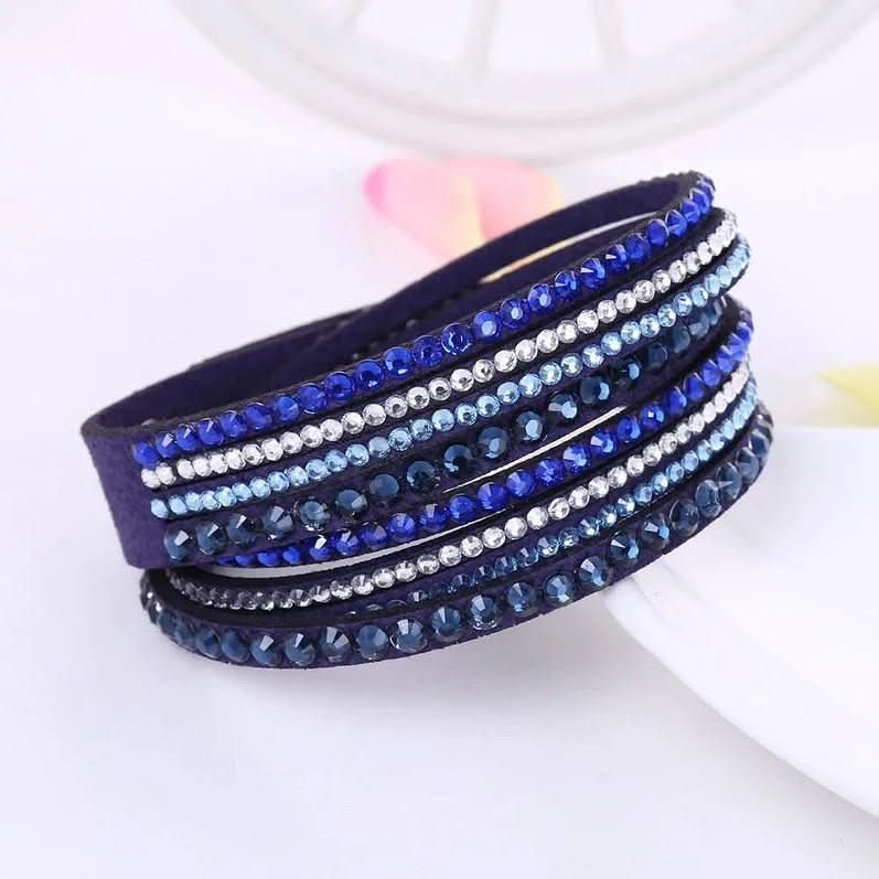 Crystal Wrap Bracelet - Luxe Elegance by GemAura