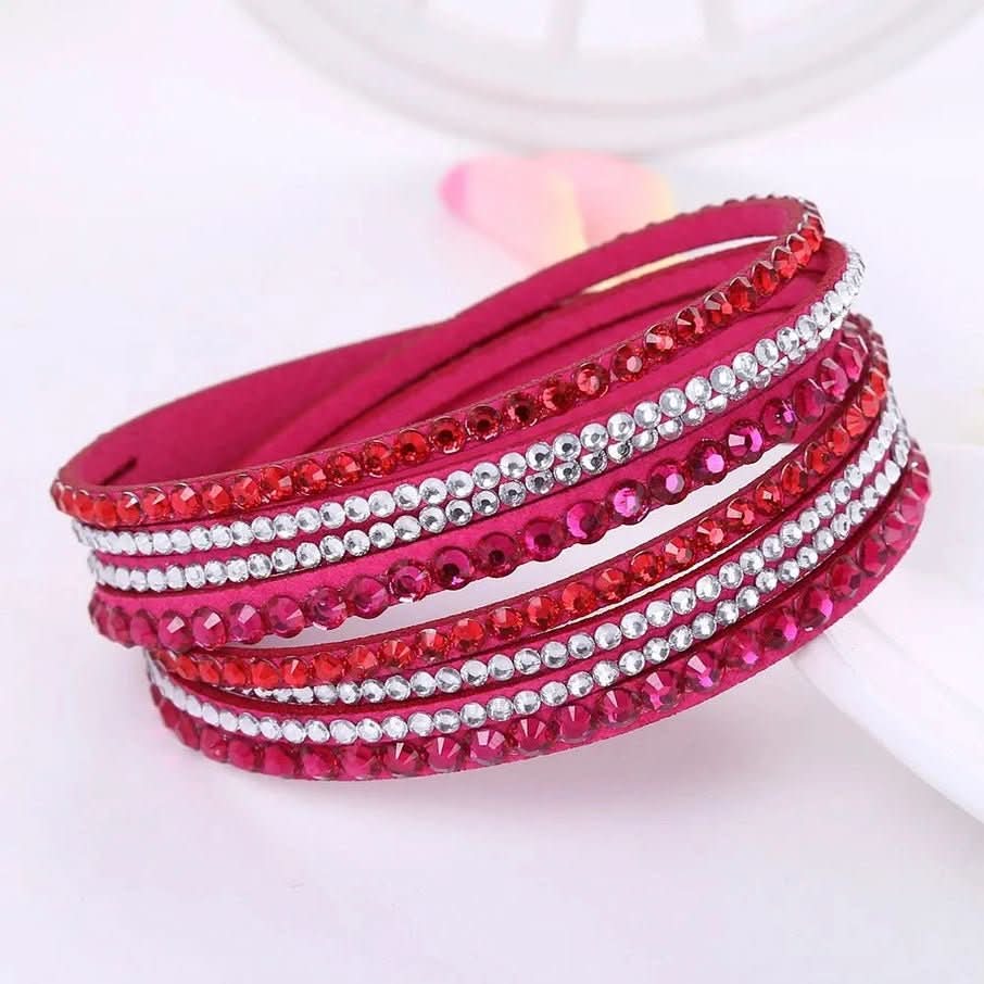 Crystal Wrap Bracelet - Luxe Elegance by GemAura
