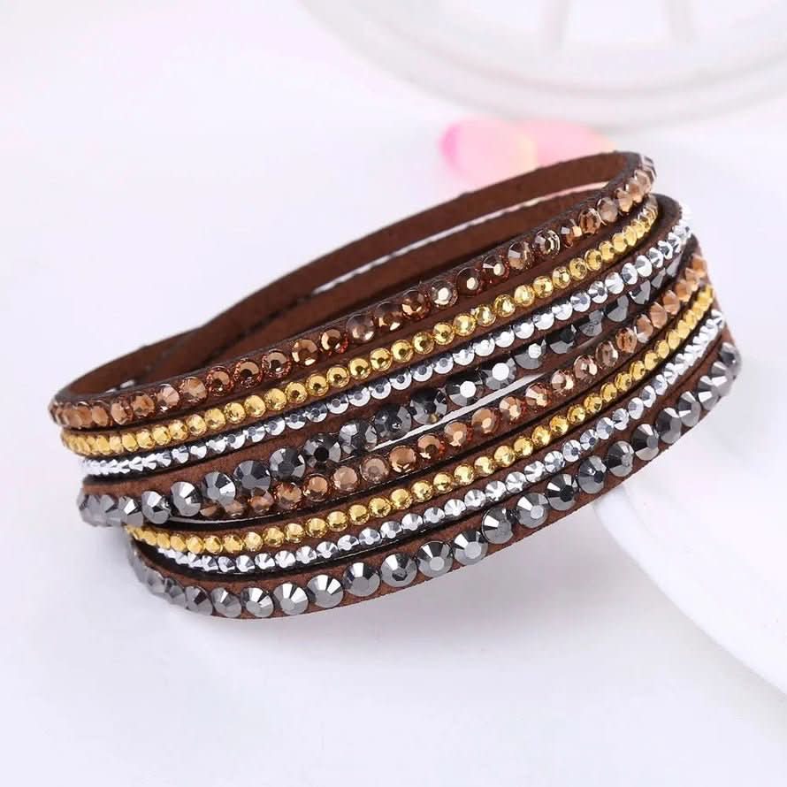 Crystal Wrap Bracelet - Luxe Elegance by GemAura
