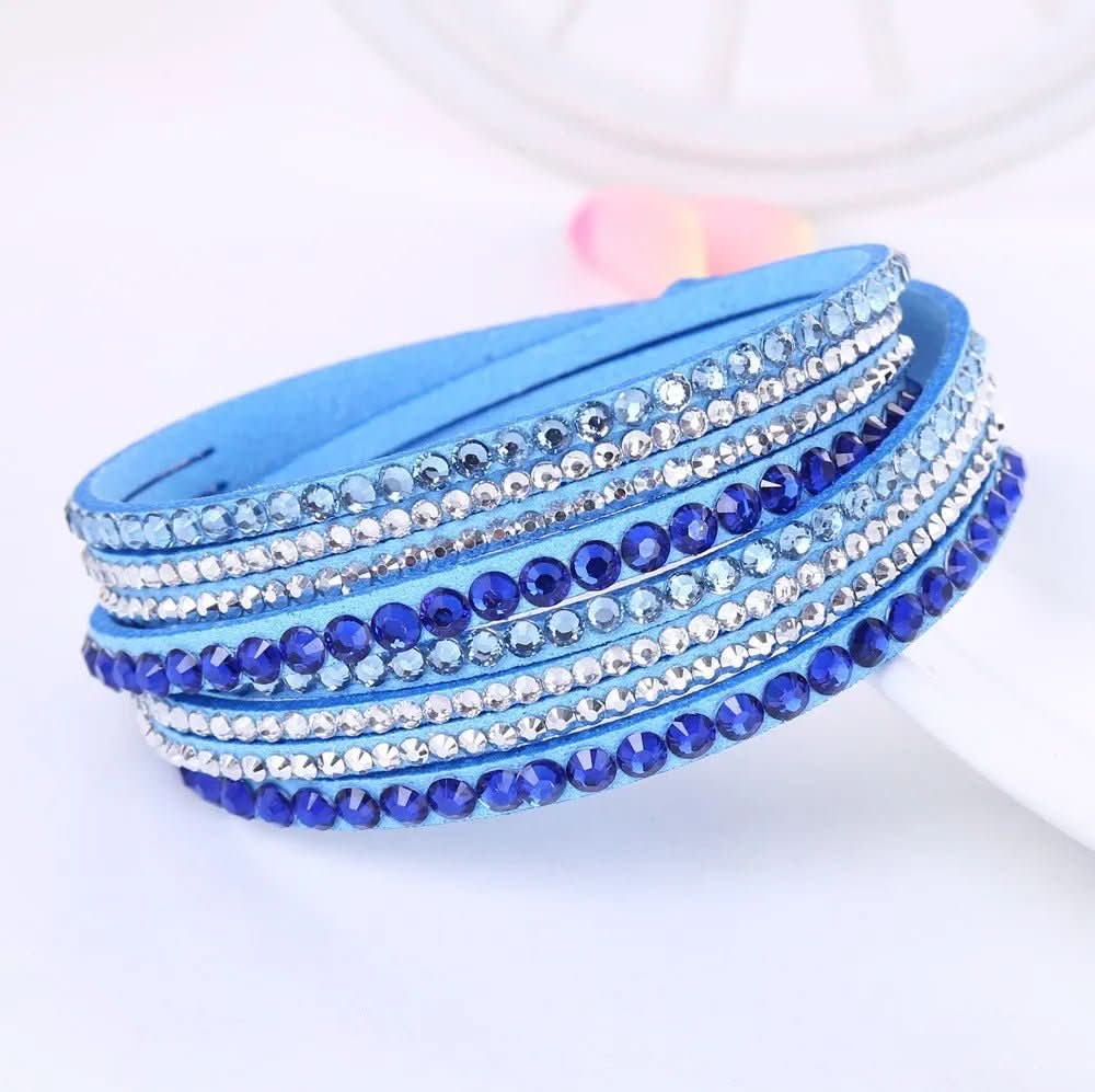Crystal Wrap Bracelet - Luxe Elegance by GemAura