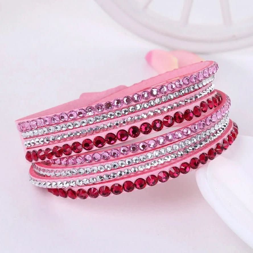 Crystal Wrap Bracelet - Luxe Elegance by GemAura