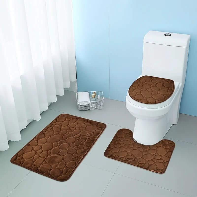 ComfortMat - Luxe 3-Piece Non-Slip Bathroom Mat Set