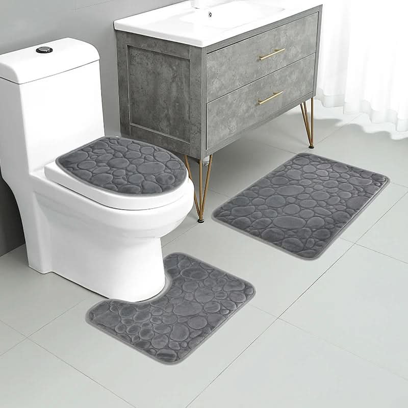 ComfortMat - Luxe 3-Piece Non-Slip Bathroom Mat Set