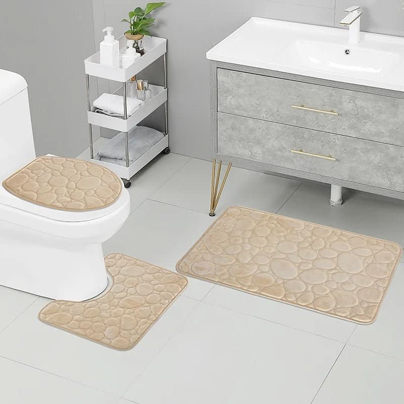 ComfortMat - Luxe 3-Piece Non-Slip Bathroom Mat Set