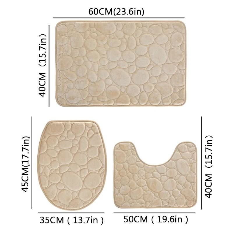 ComfortMat - Luxe 3-Piece Non-Slip Bathroom Mat Set
