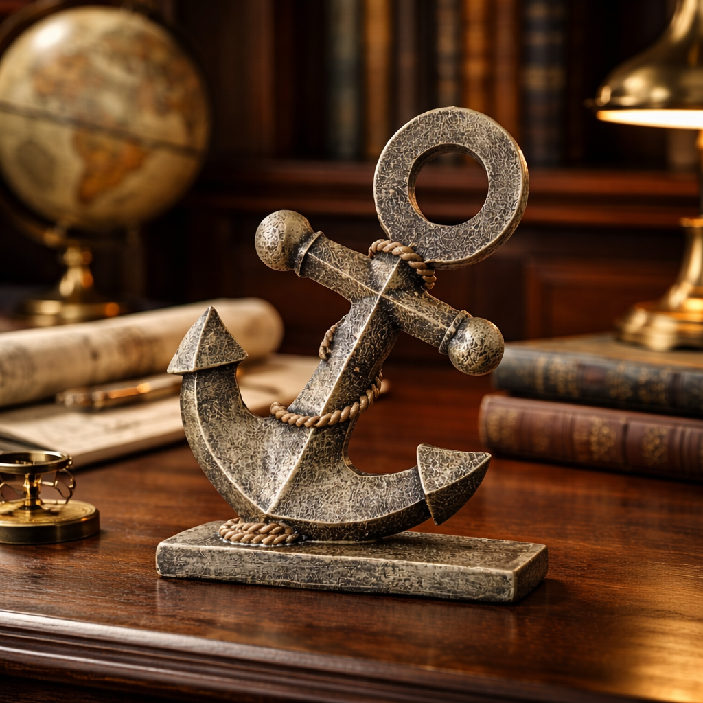 Nautical Vintage Anchor Ornament - Oceanic Treasures