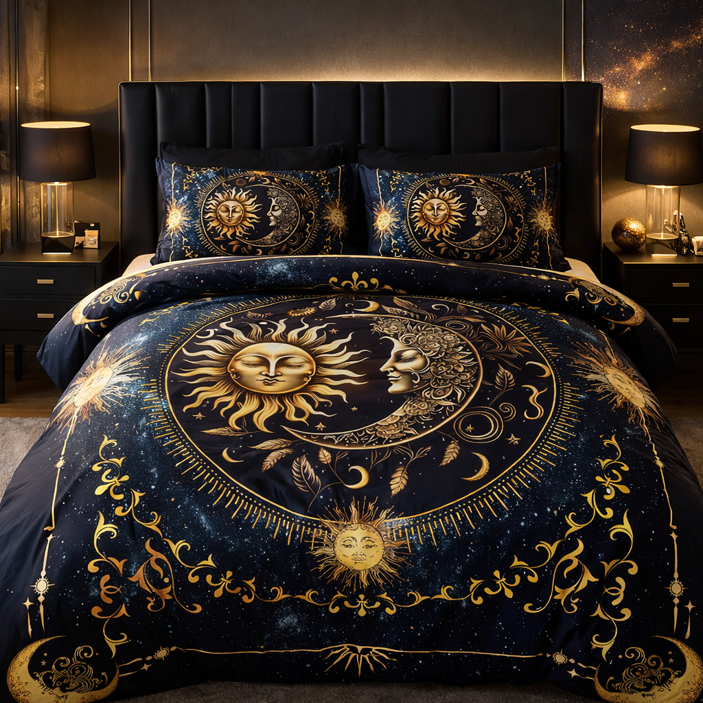 Celestial Dreams Duvet Set - Celestara™ with Starry Design