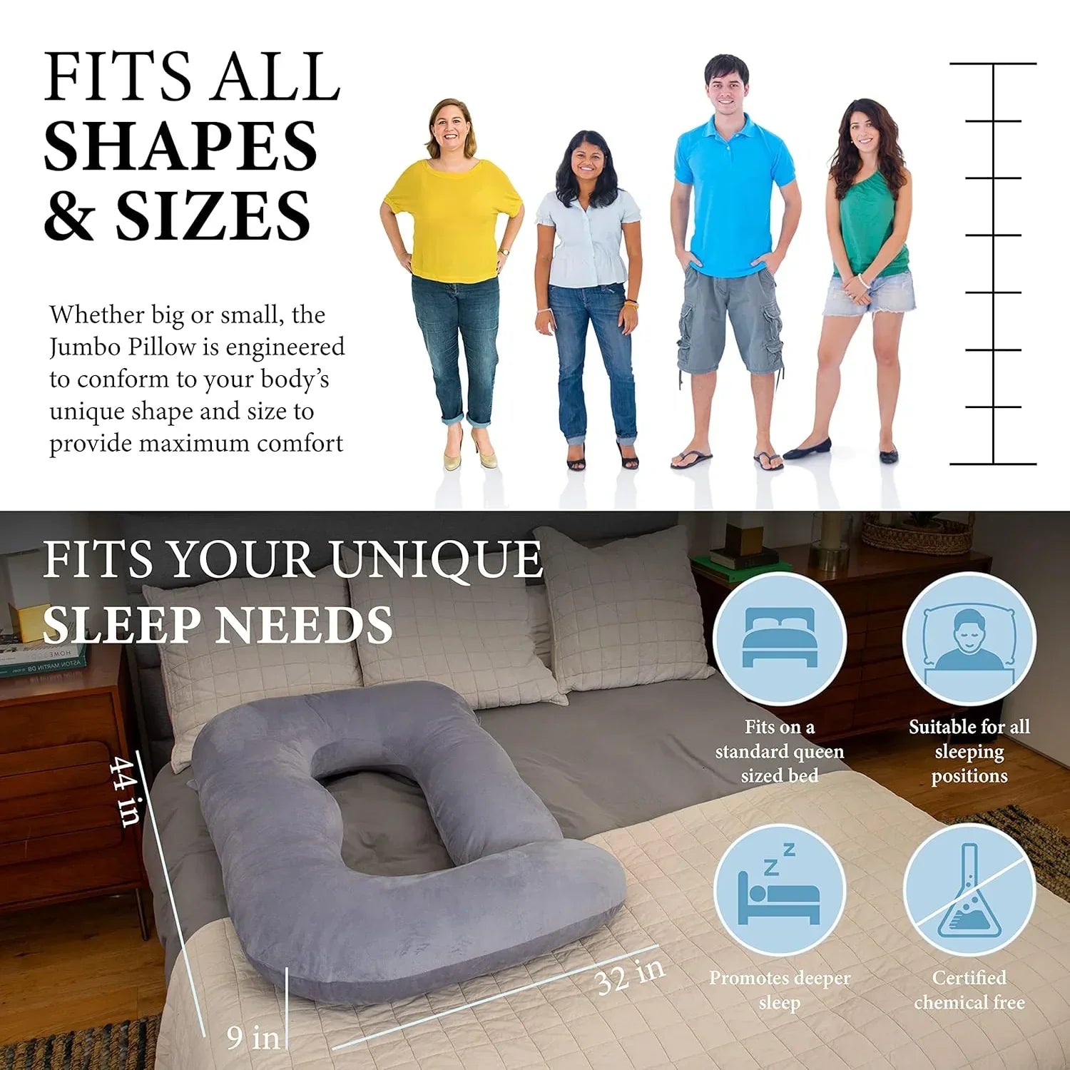 C-Shaped Pregnancy Pillow - LuxeMaternity Comfort